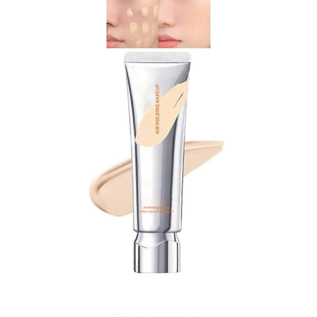 Full Coverage Foundation Long Lasting Hydrating Sweatproof Makeup for Flawless Skin Tone #01 White
