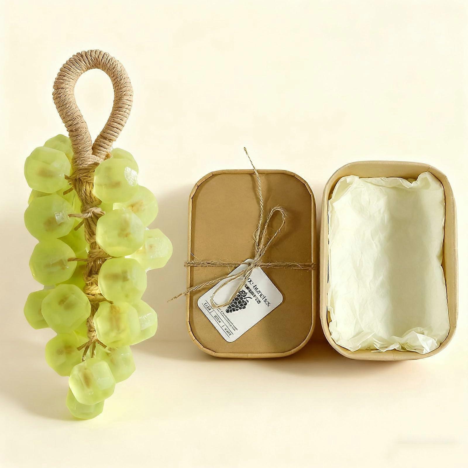 Grape Soap on a Rope Handmade Decorative Grape Cluster Bar 200g for Bathroom Gift