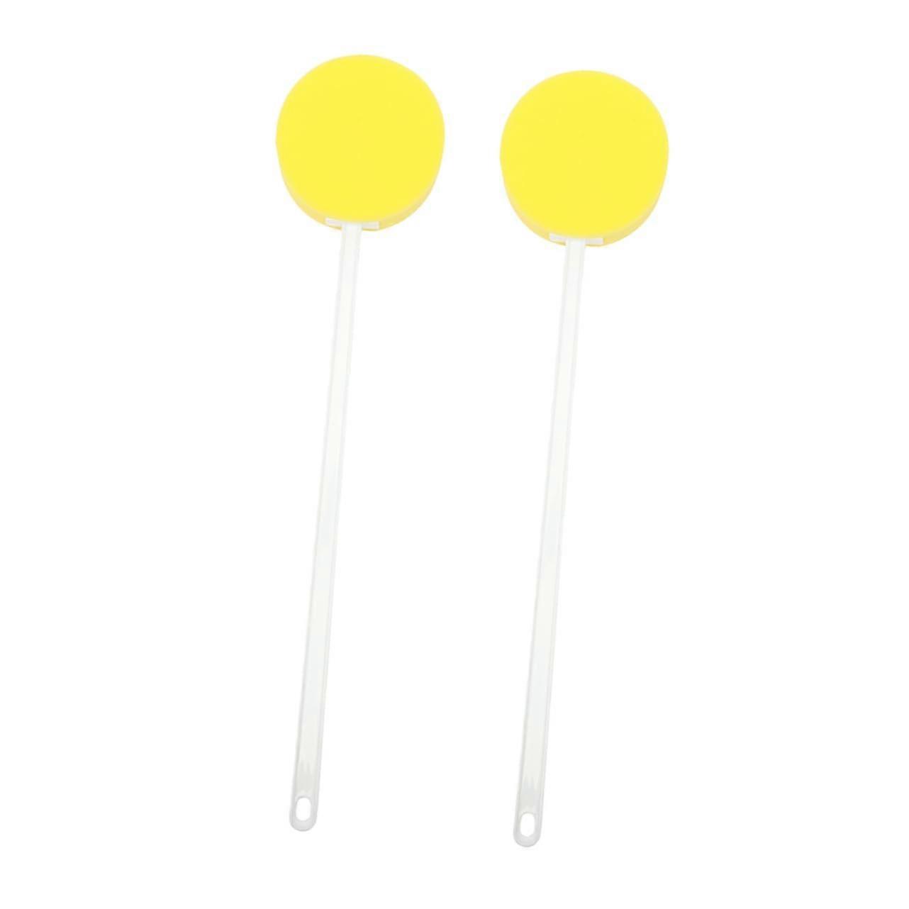 2Pcs Bath Body Brush Long Handle Back Scrubber with Soft Sponge Deep Cleansing for Shower