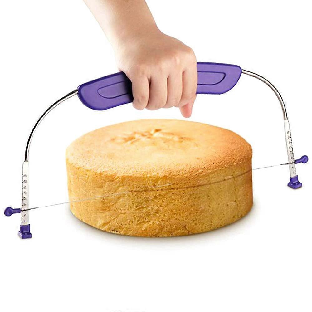 Adjustable Stainless Steel Cake Leveler and Slicer with Single Wire for Precise Height Cutting