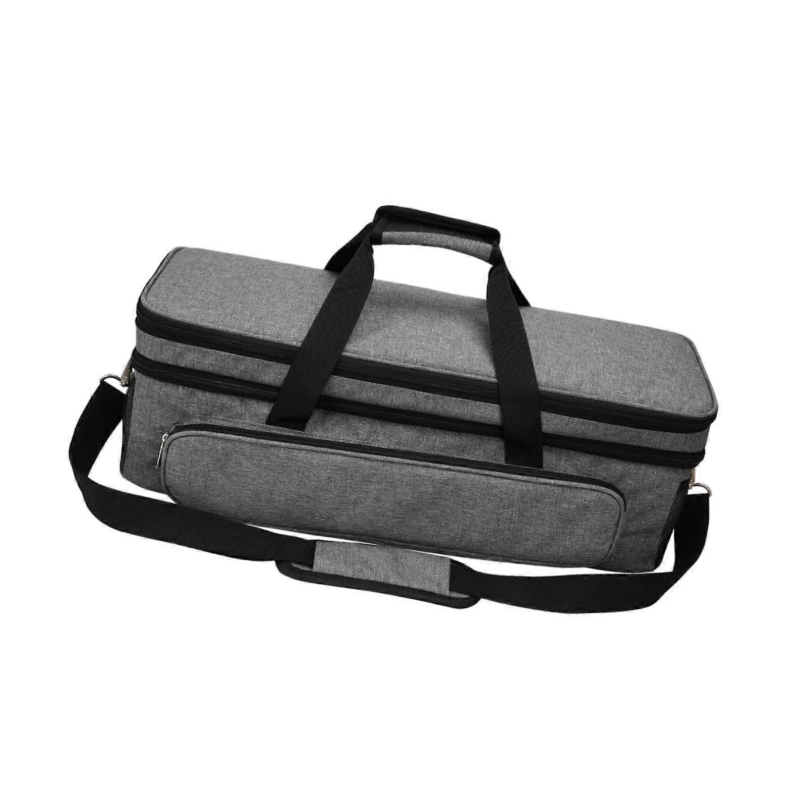 Die Cut Machine Carrying Case with Large Accessory Storage and Detachable Shoulder Strap, Gray