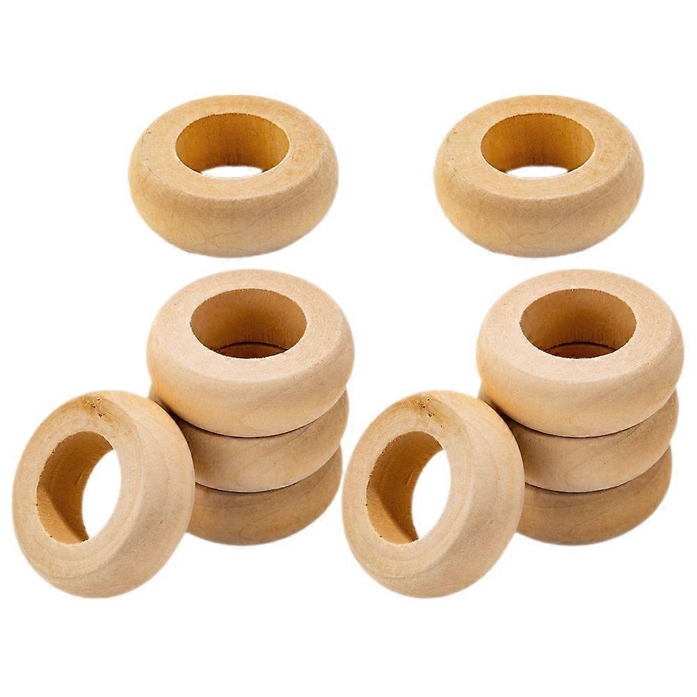 Wood Napkin Rings Rustic for Napkin Use 10Pcs Practical Dining Table Set