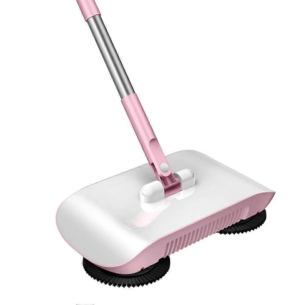 Manual Floor Sweeper Push Type 2in1 Cordless Carpet and Floor Cleaner with Adjustable Handle