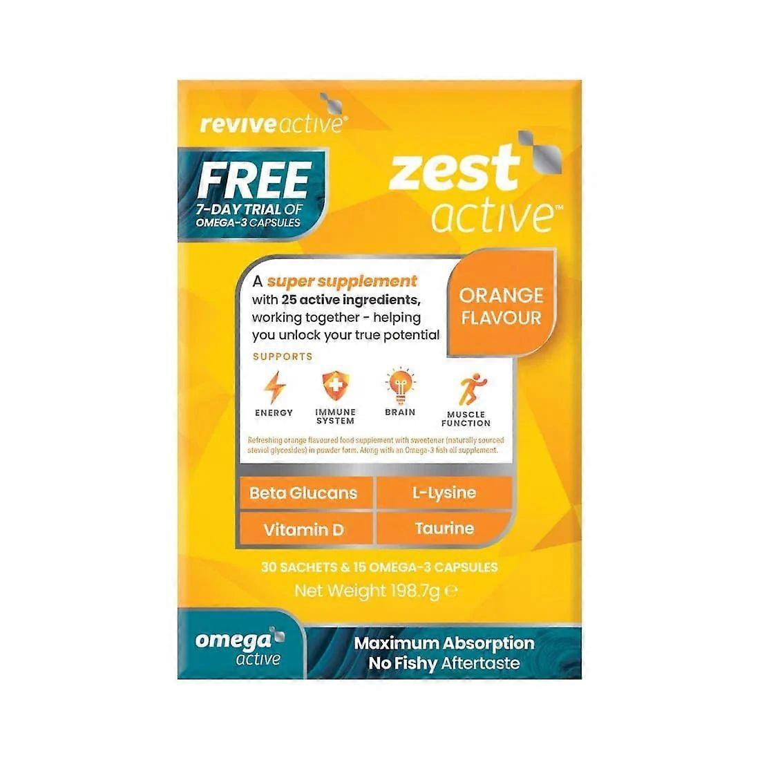 Revive Active Zest Active (30 Pack) + Bonus 7-day Omega Active