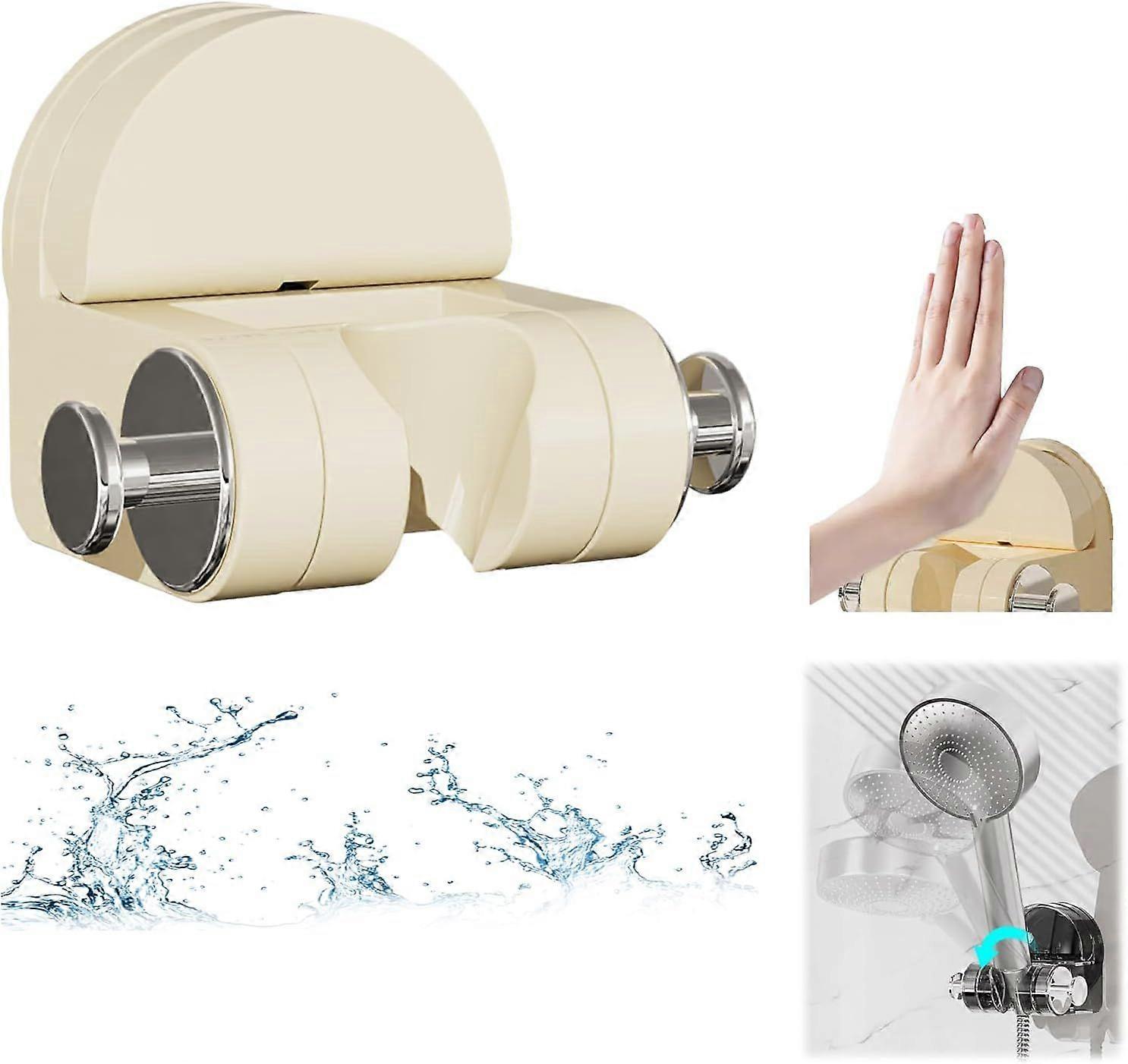 Integrated Suction Cup Shower Rack, Universal Handheld Adjustable Shower Head