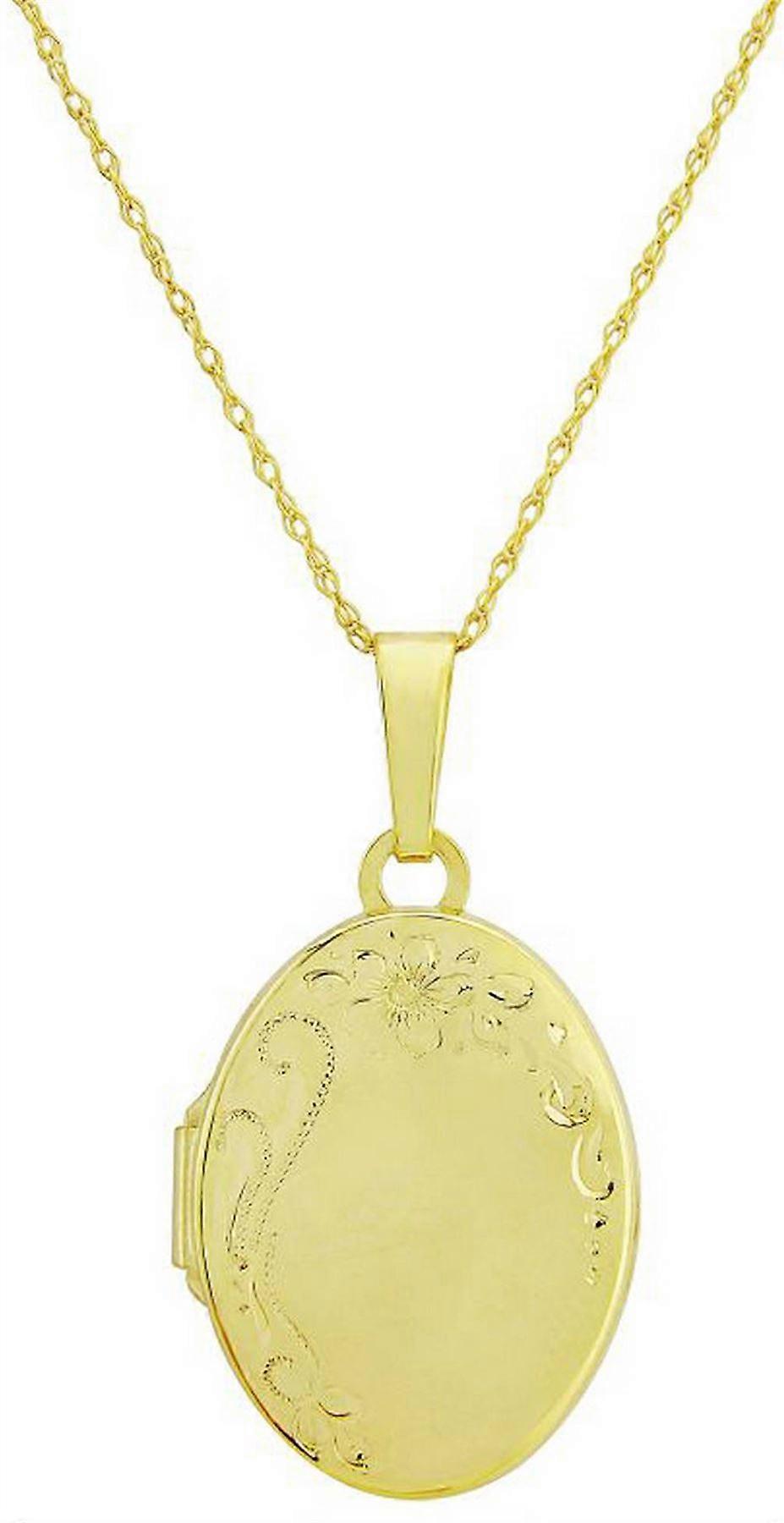 Mark Milton Hand Engraved Locket - Yellow Gold