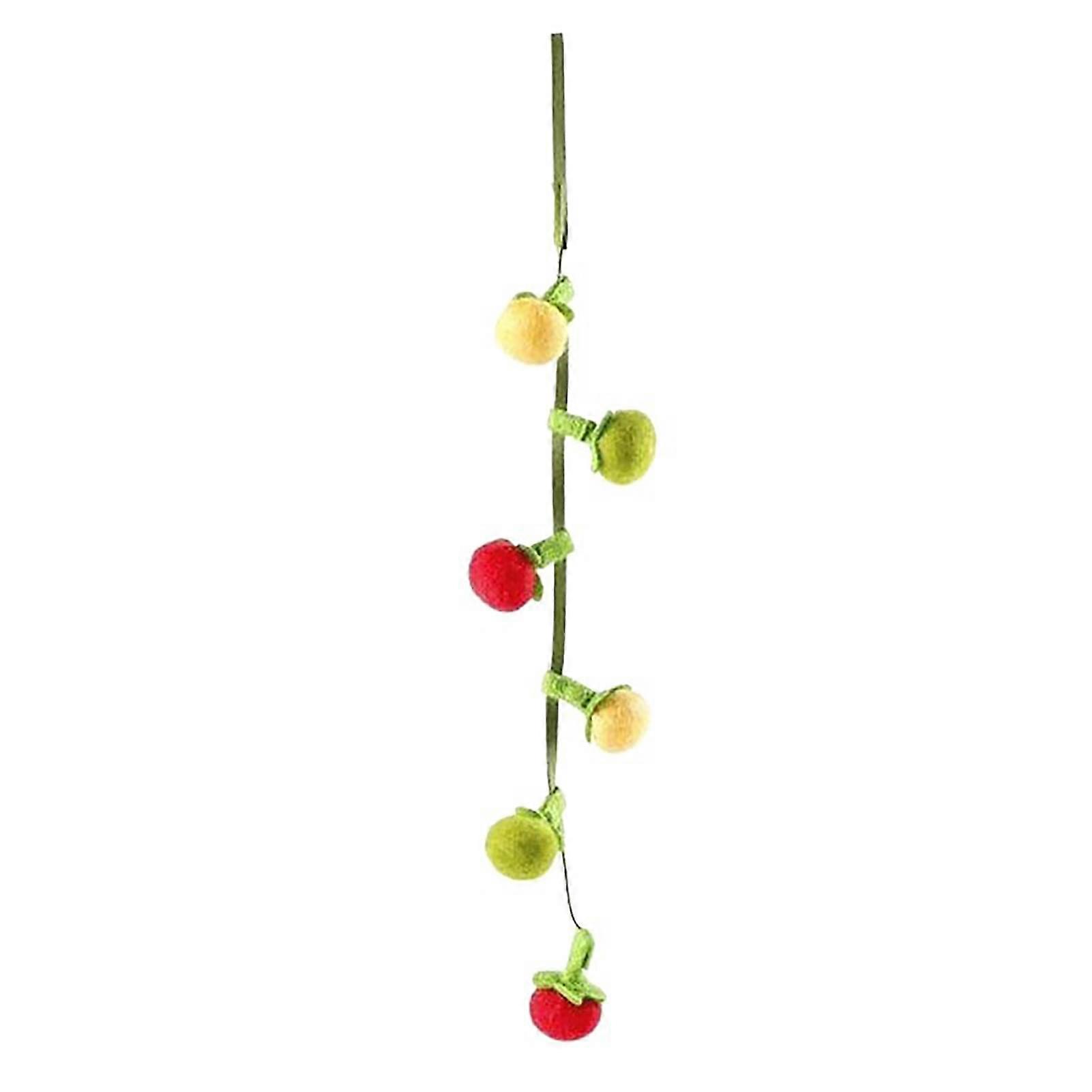 Fruit-Shaped Catnip Toy String Interactive Cat Toy Cat Teaser String with Bell Soft Tomatoes Cat