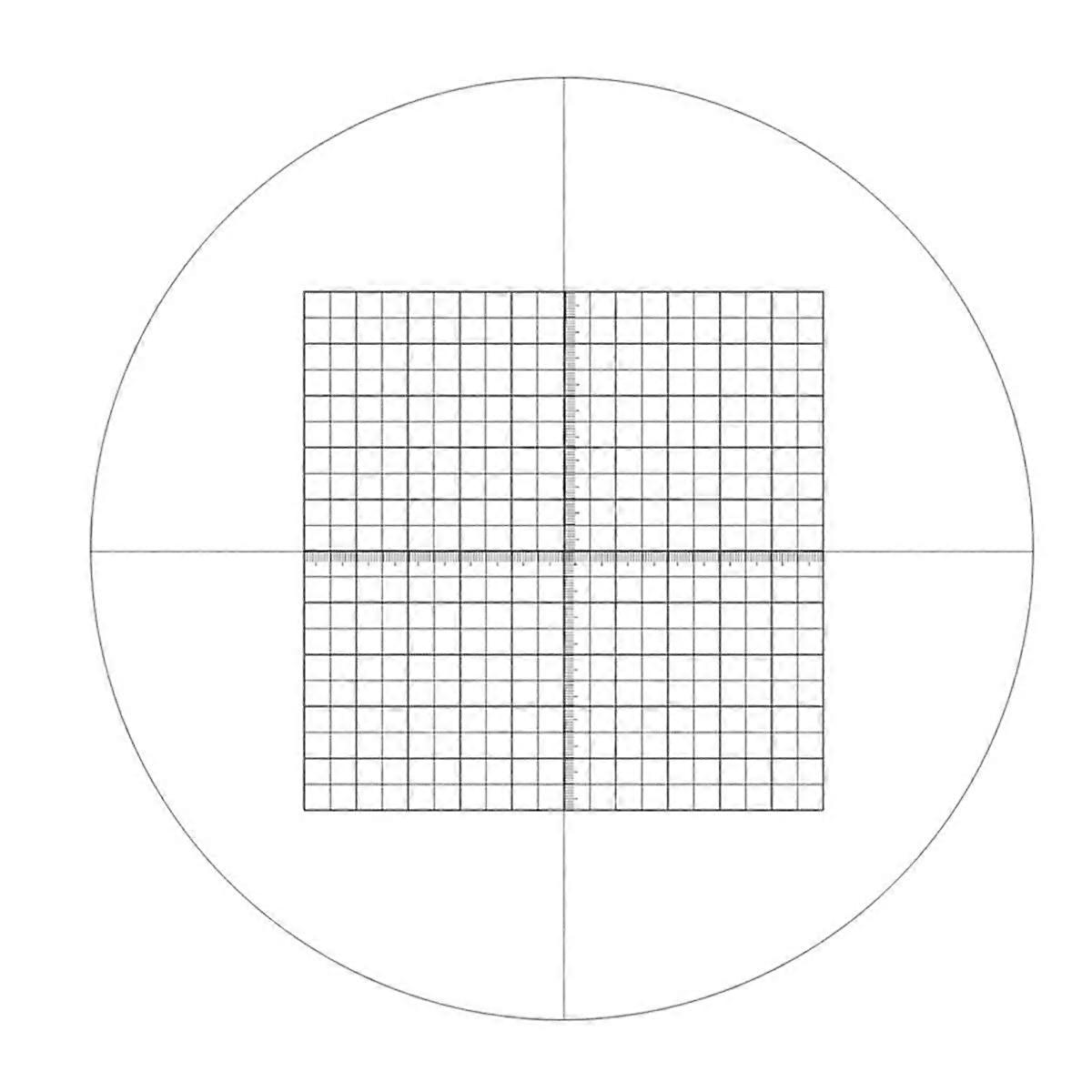 Microscope Eyepiece Reticle 20mm Optical Glass Ocular Micrometer with Grid Cross Scale for Precise Measurement