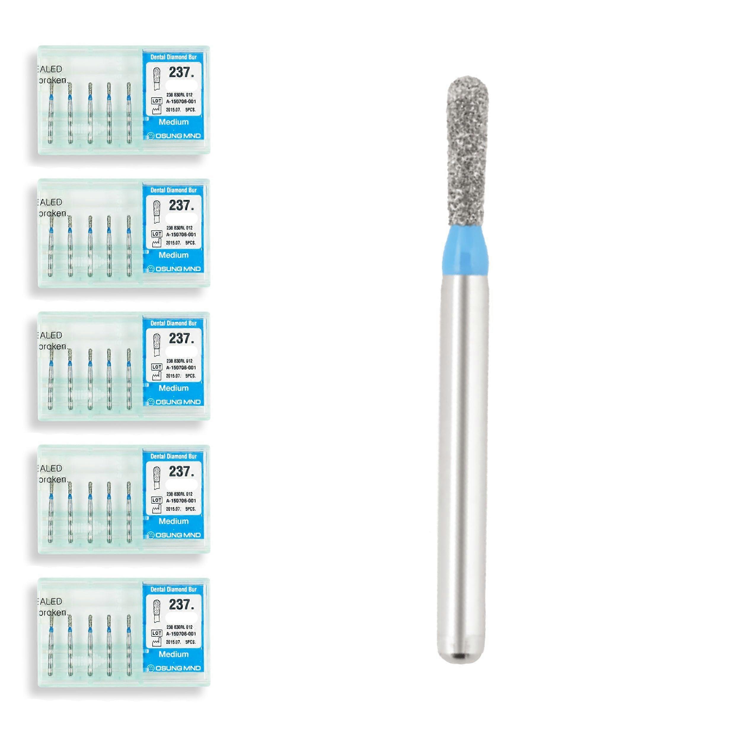 Diamond Dental Bur 1.2mm Pear Shape Medium Grit Rotary Tool Bit for Precise Detailing 25pcs