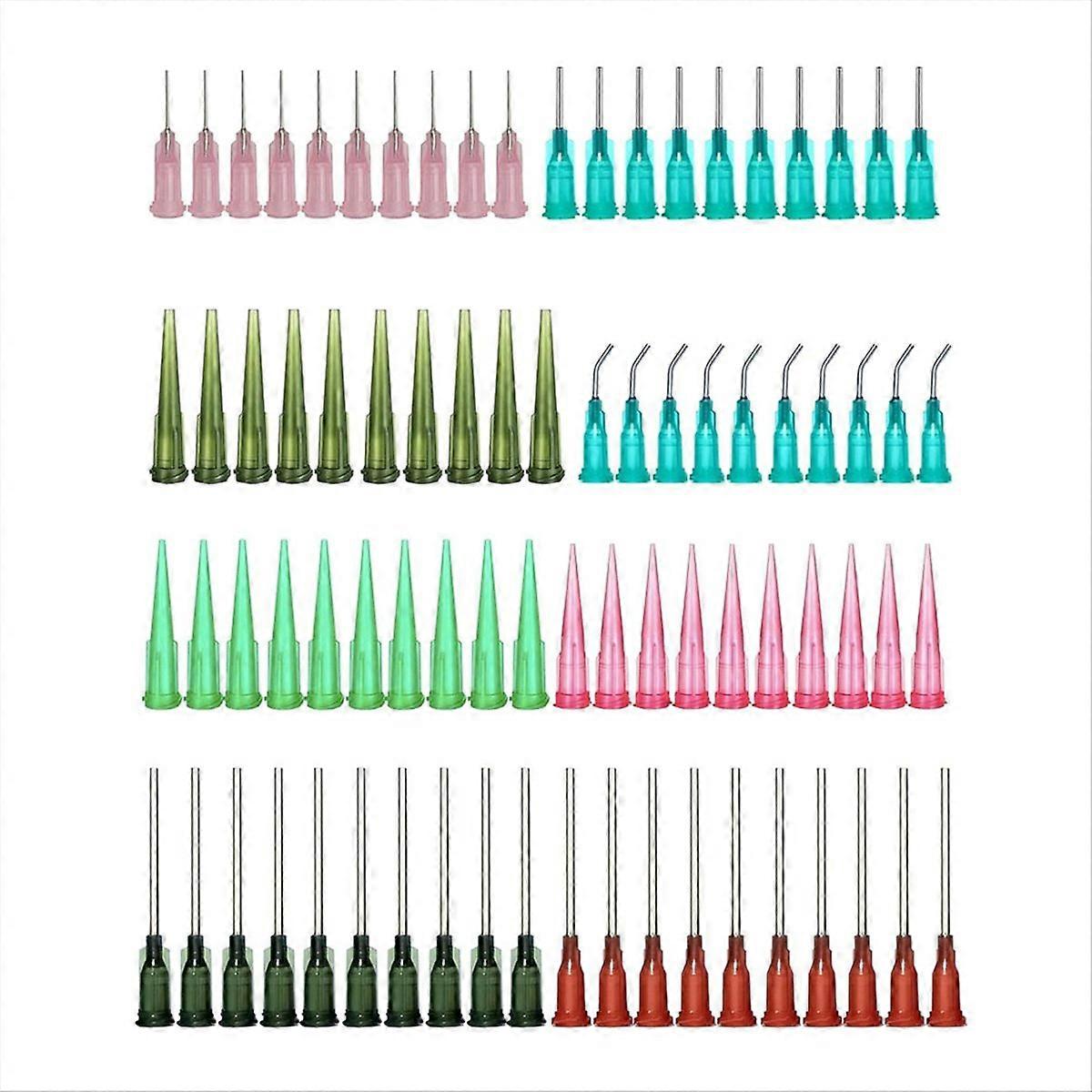 80 Blunt Tip Dispensing Needles in 8 Sizes-Blunt Needles,