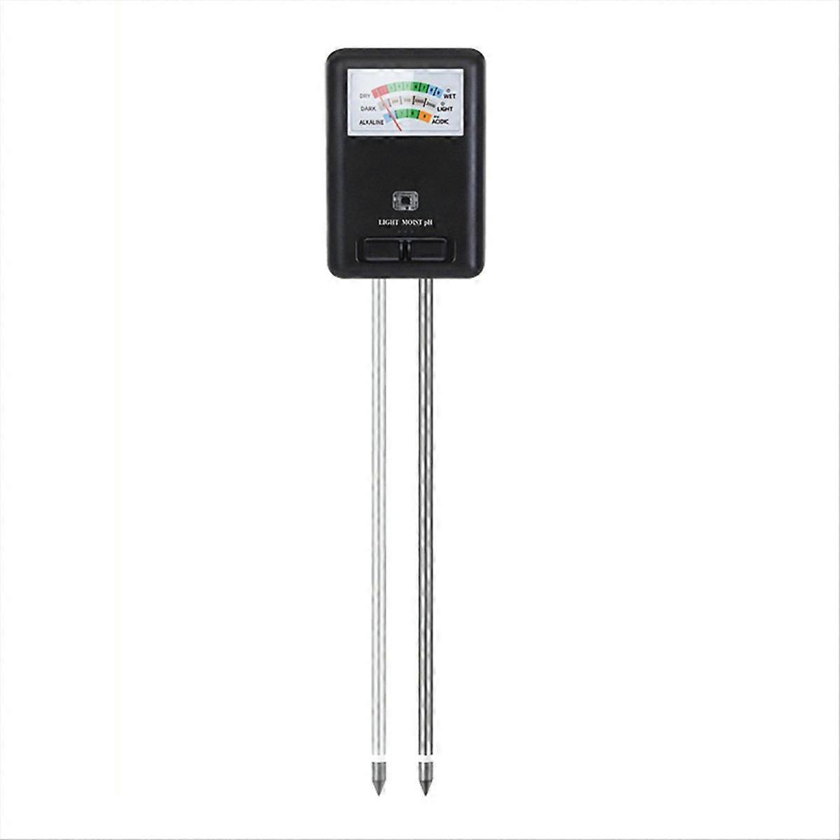 Soil Meter Moisture Light and PH Tester Black
