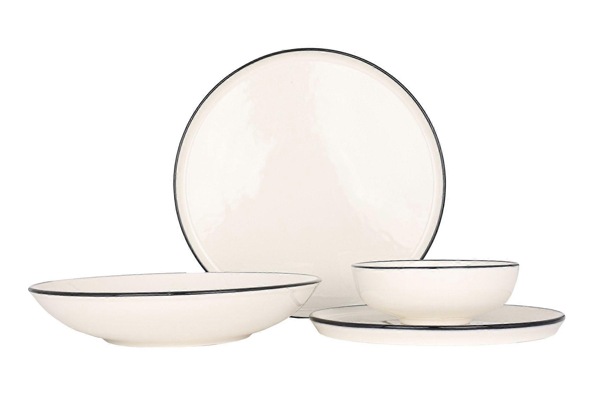 Bonna Dinnerware Set - Linea Black - 24 pieces - 6 persons - Porcelain