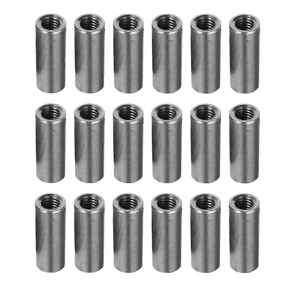 Connecting Nut Stainless Steel Nut for Welding 20Pcs Practical Durable Cylindrical Nuts