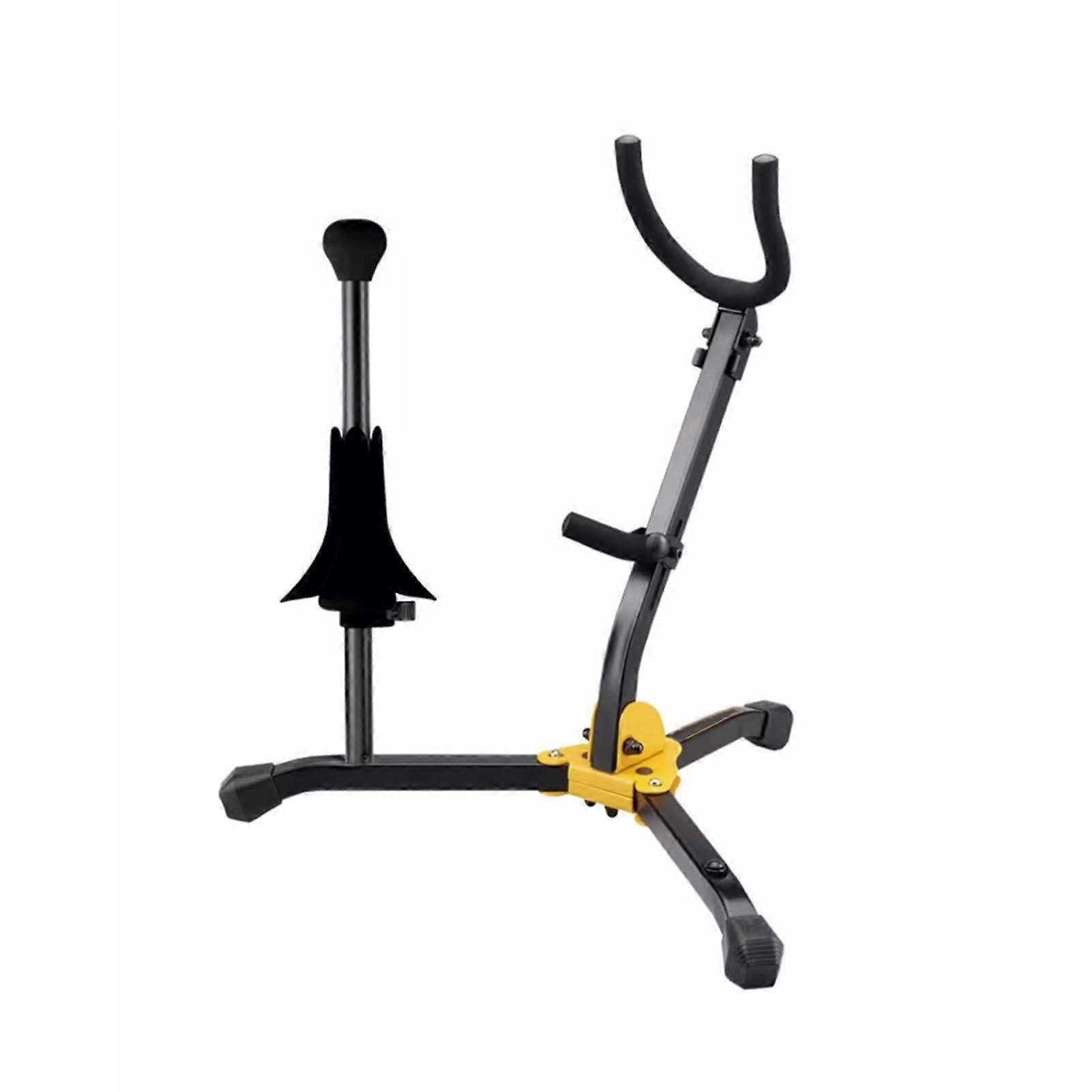 Adjustable Foldable Tripod Saxophone Stand with Secure Vertical Support for Alto Tenor Soprano