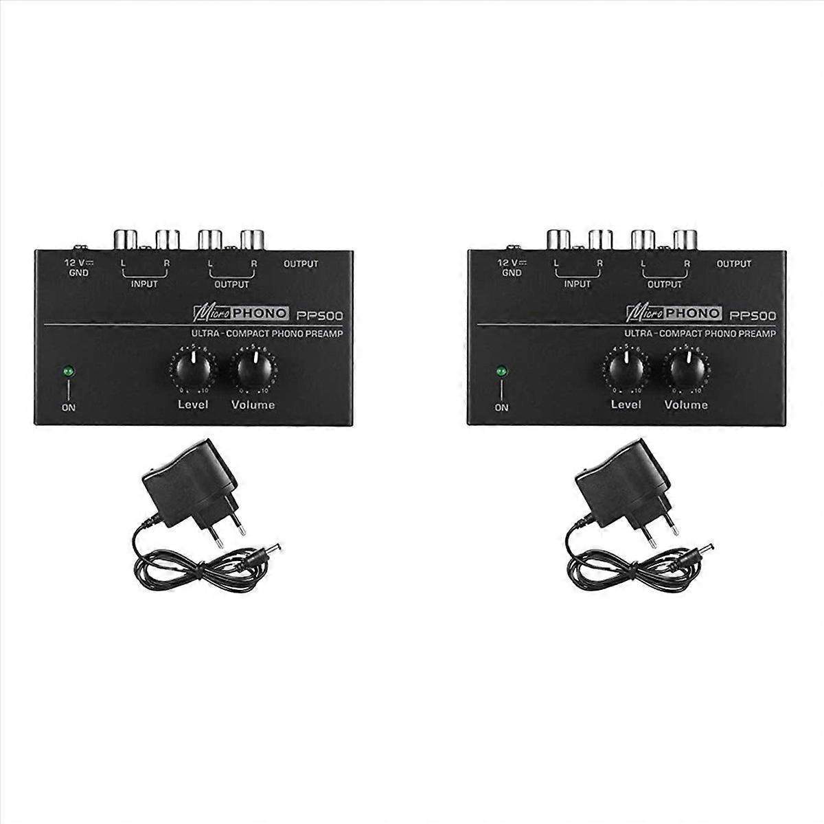 PP500 Ultra-Compact Phono Preamp Pre Amp Preamplifier EU Plug