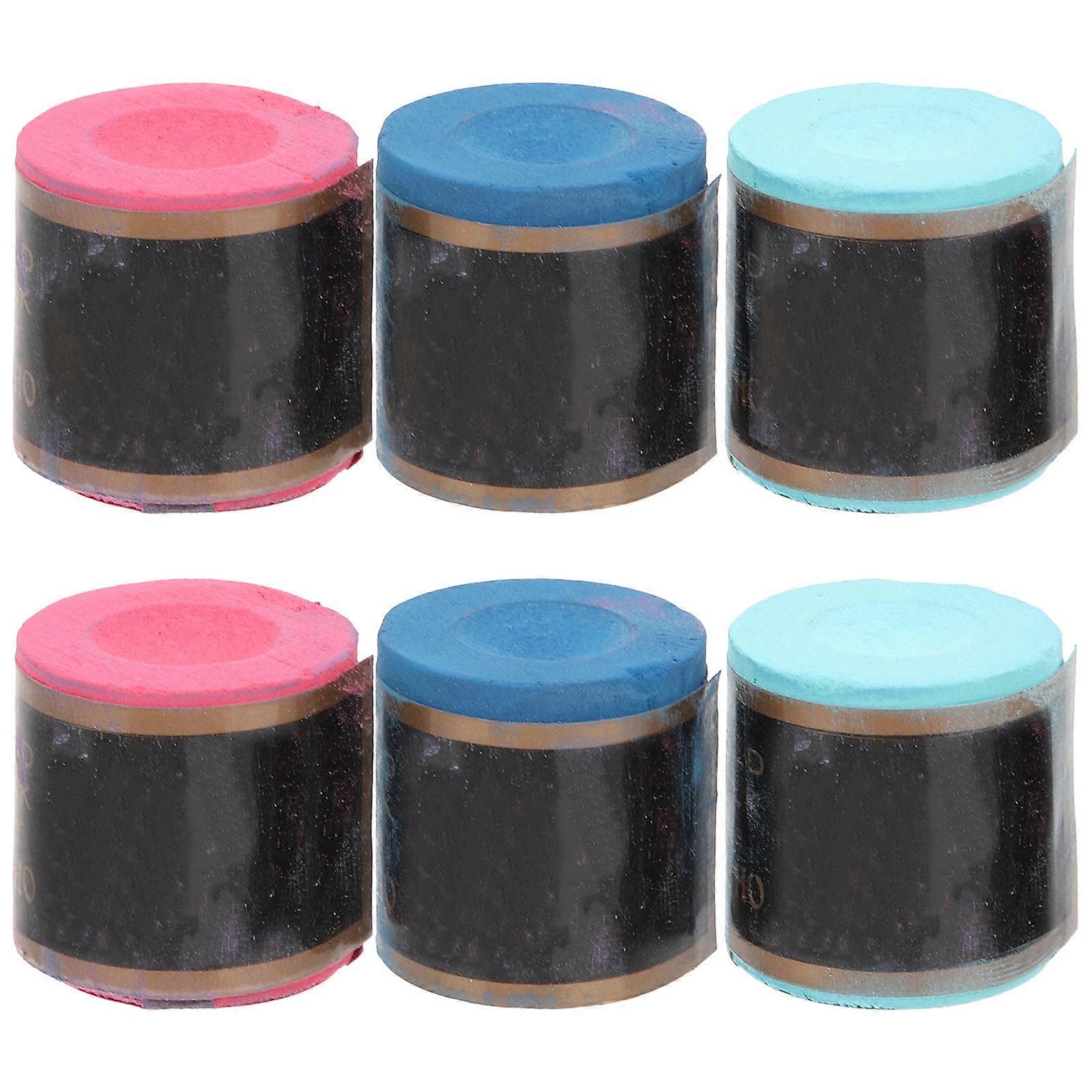Pool Cue Chalk Fine Pool Chalks for Cue Use 6Pcs Portable Billiard Chalks