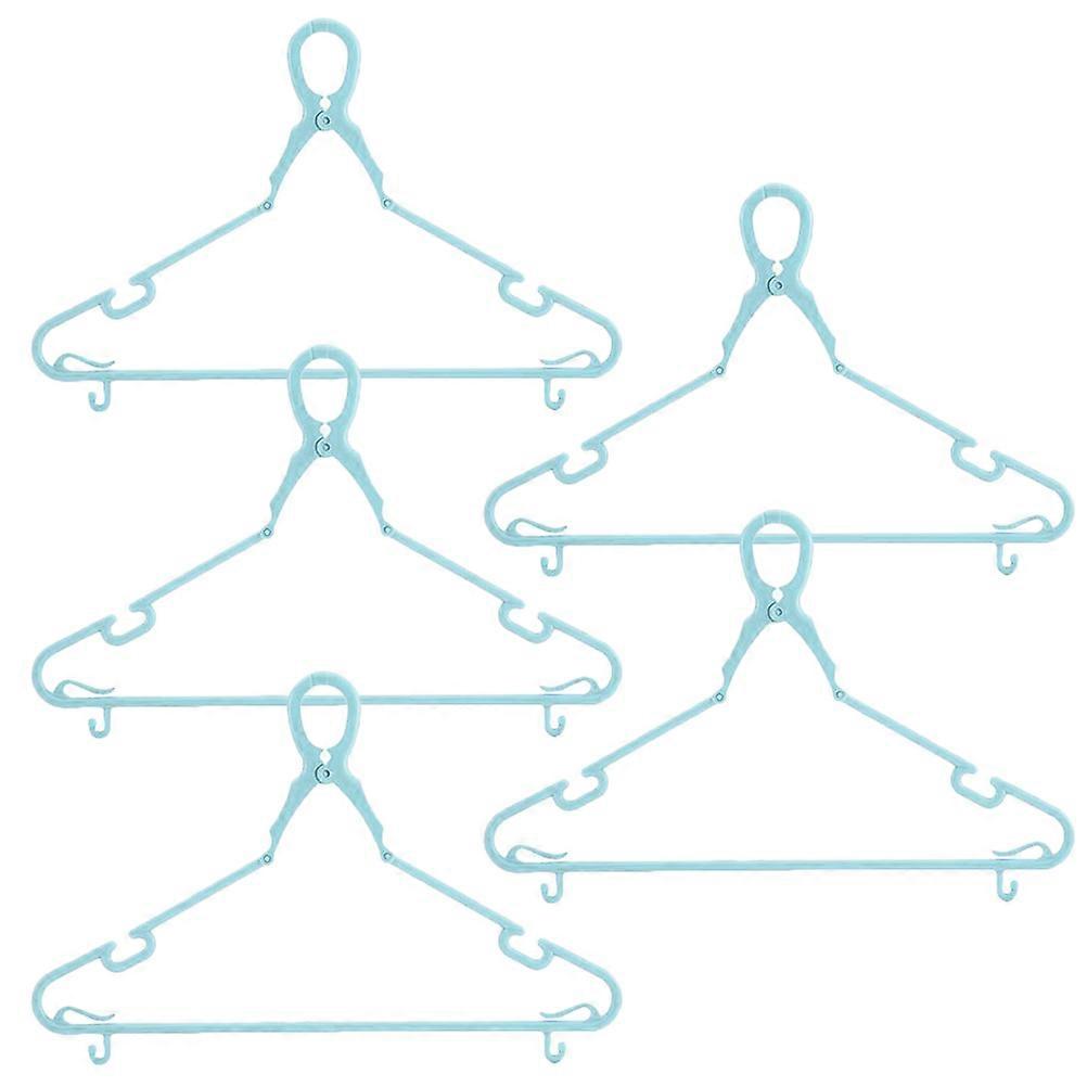 Heavy-Duty Windproof Clothes Hangers Multi-Function 5Pcs Plastic Hangers