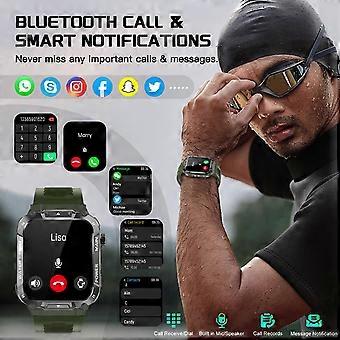 Smartwatch militar masculino de 1,96 polegadas para esportes ao ar livre com -CHW