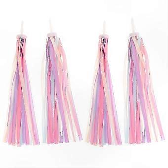 4-Pack Handlebar Streamers for Bikes and Scooters, Decorative Tassels for Teenagers, Fun Cycling Accessories