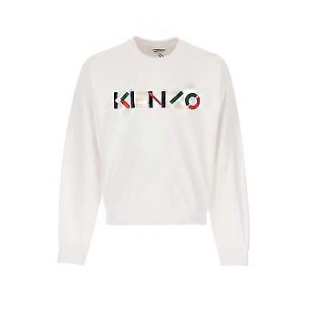 Kenzo för män | 5sw004 4mo Multicolour Logo Crew Sweat Topp - Vit