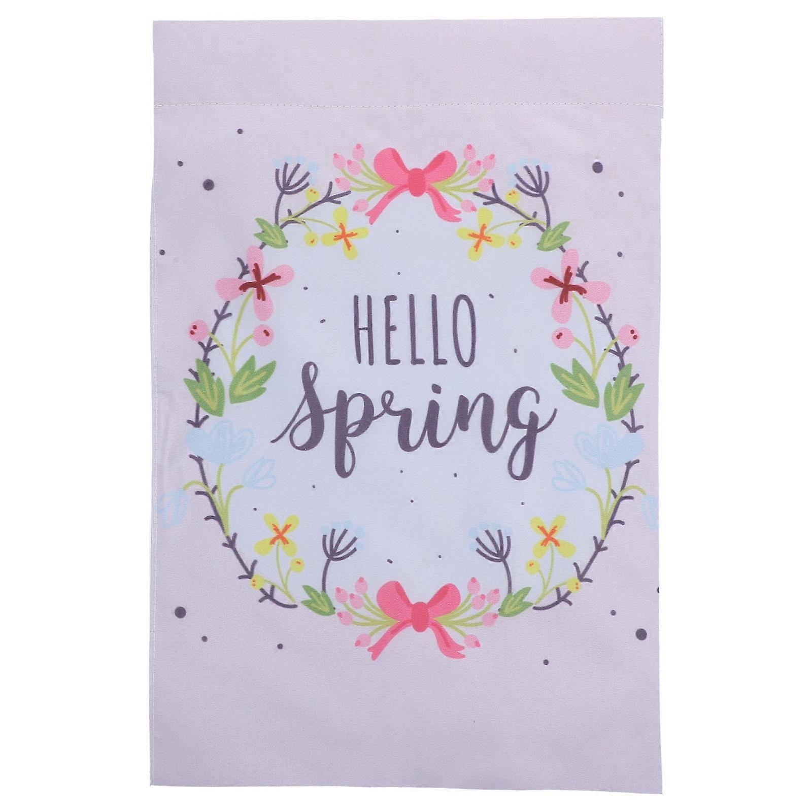 Spring Flower Garden Flag for Decor Polyester Lavender Yard Flag