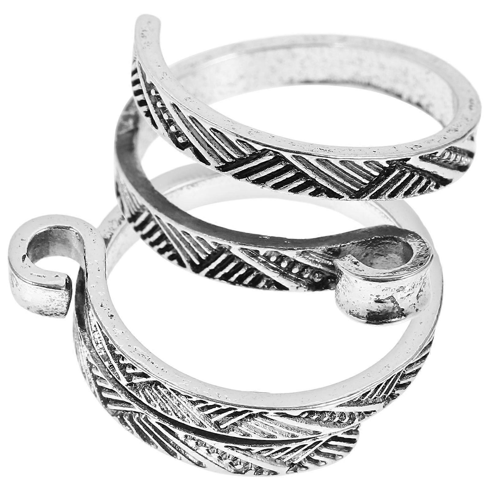 Knitting Loop Ring Copper Crochet Tool for Yarn Guiding 2Pcs