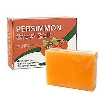 Persimmon Soap Bar for Body - Natural Body Cleansing & Odor Control Bar Soap with Olive & Coconut Oil, Moisturizing Refreshing Soap for Men & Women, 1