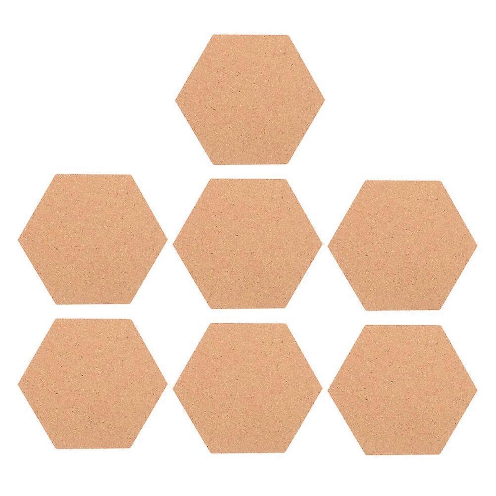 Multi-Function Hexagon Cork Board with Adhesive for Wall Use 1Set