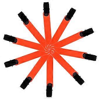 Fluorescent Band Clip Reflective Clip for Outdoor Use 12Pcs Practical Set