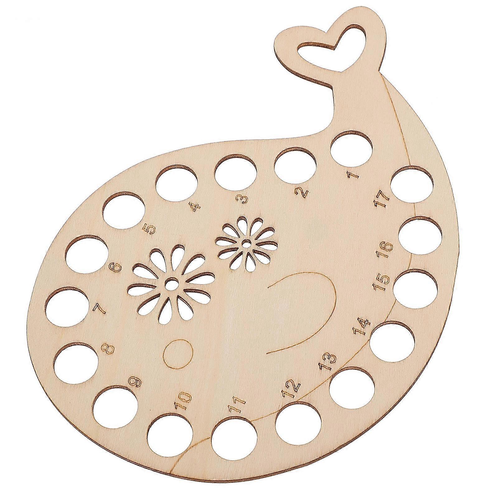 Brown Wooden Thread Organizing Plate for Stitching Thread 1Pcs
