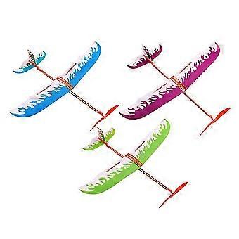Spielzeugflugzeug mit Gummibandantrieb für Kinder, PP-Material, 45 x 51 x 7 cm, leicht zusammenzubauen, ideal zum Spielen im Freien