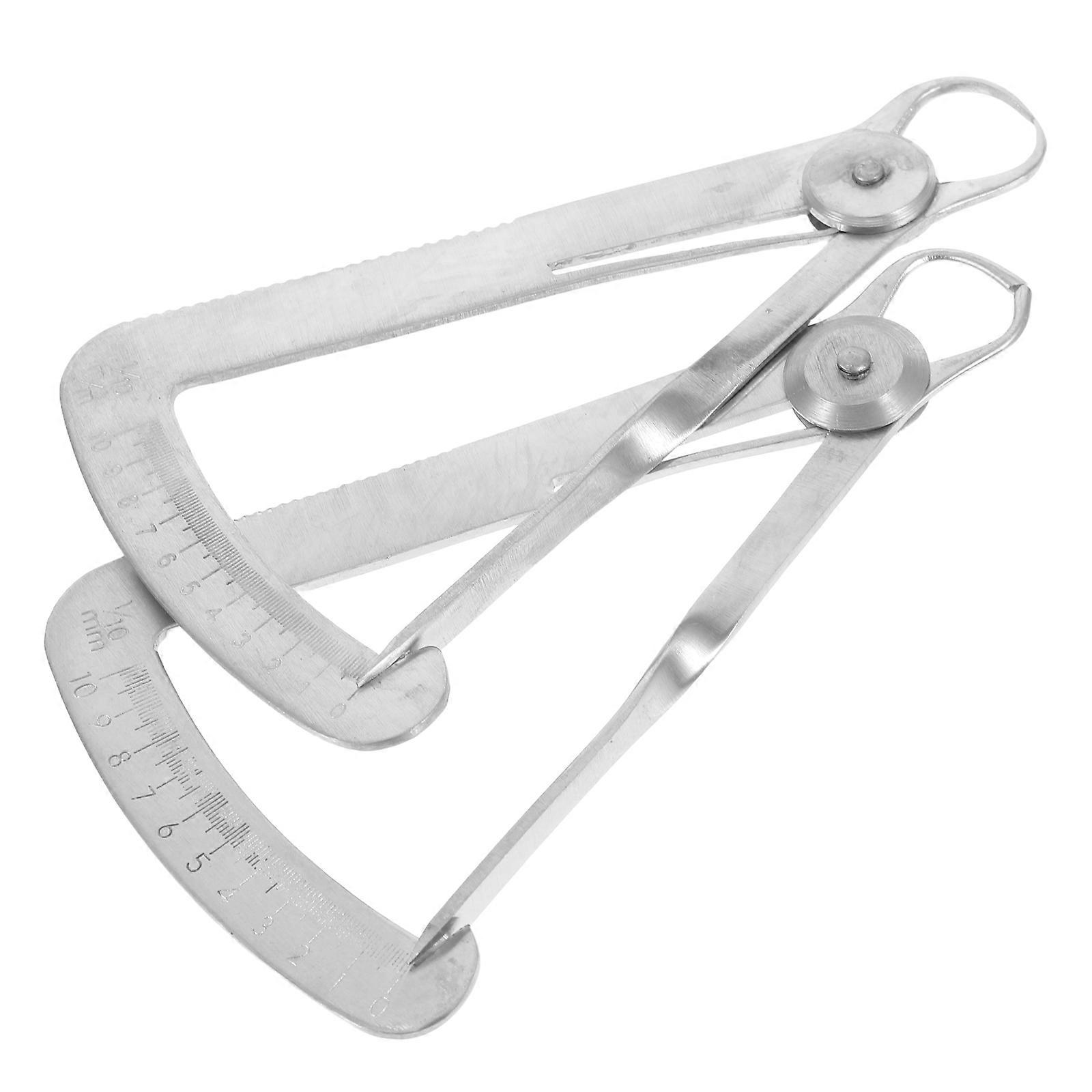 Measuring Calipers Stainless Caliper Precision Measuring Instrument With Triangular Thickness Function For Hobbyists 2Pcs