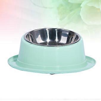 Bol d’alimentation en acier inoxydable antidérapant pour animaux de compagnie d’alimentation en acier inoxydable pour chat (bleu)