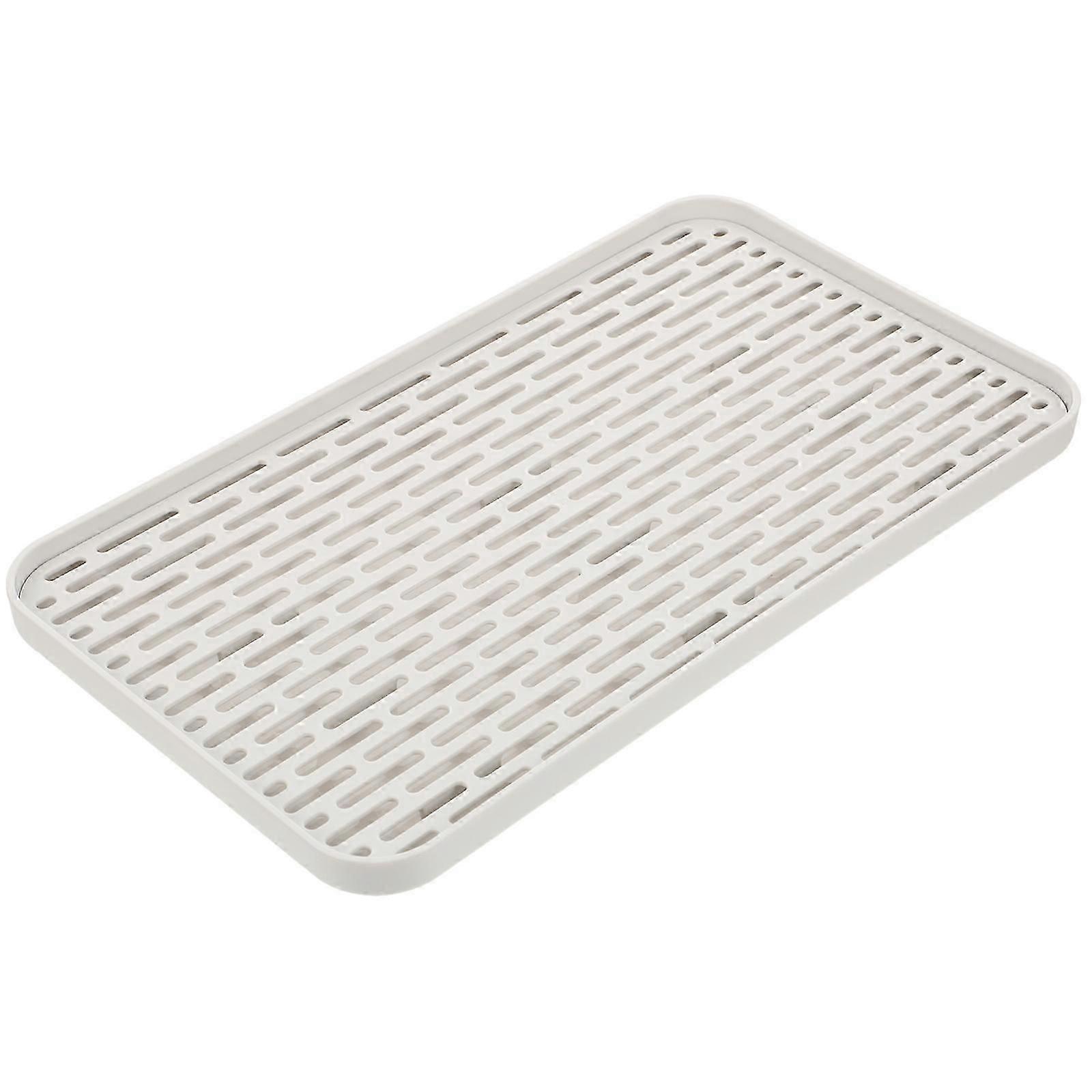 Draining Tray Double Layer Draining Tray Kitchenware Rectangular Polypropylene PP Material 1Set