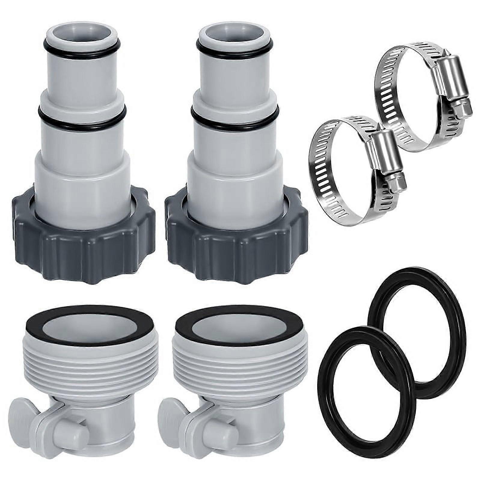 Pool Hose Adapter Kit, 2 Types Pool Pump Hose Connector