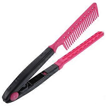 Pente de alisamento dobrável em forma de pente de alisamento de cabelo em forma de pente para salão