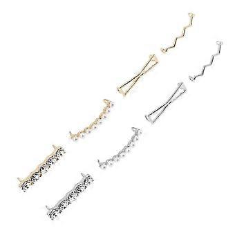 Metal Rhinestone Shoelace Charms for Decoration 8Pairs Shoelaces Clips Accessory
