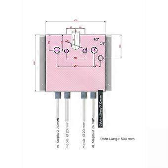 SANOOX Gasthermebox, HG15, Trockenbau, Radopress DA26/20, Polokal DN32, 500mm, 1 Stk.