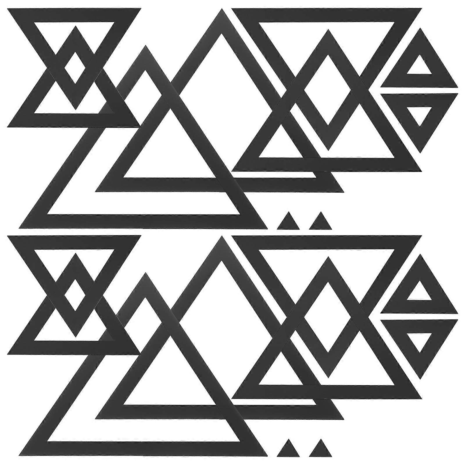 20pcs Triangular Combination Sticker Acrylic Triangular DIY Wall Stickers