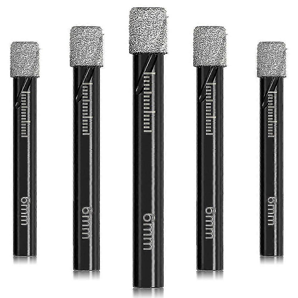 5 Pcs Dry Diamond Drill Bits Set Compatible With Granite Ceramic Marble Tile