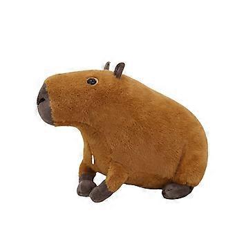 Realistisk kapybara plyschleksak, 45 cm mjuk gosedjursdocka för barn, söt brun plysch tecknad kapybarafigur, knubbig plyschleksak för sängen