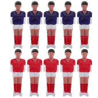 10Pcs Foosball Man Set Mini Foosball Table Soccer Player Figures Desk Soccer Player Dolls Foosball Table Replacement Parts Accessories A
