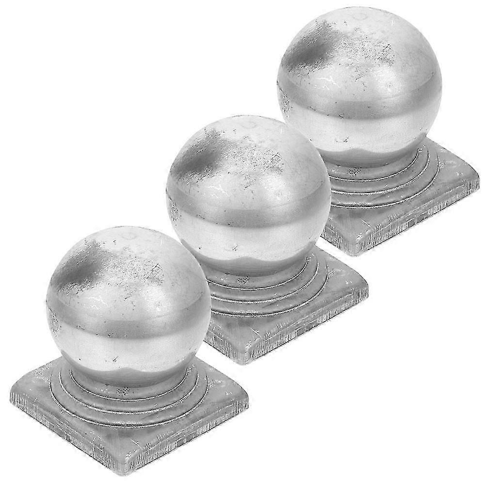 3pcs Fence Post Finials Cap Protector Cover Iron Post Caps