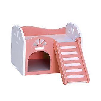 Dwarf Hamster House Wood Hut for Pet Use Small Animal Hideout