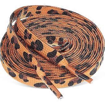 Flache Schnürsenkel mit Leopardenmuster, strapazierfähig und weich, farbige Schnürsenkel für stylische Sneaker