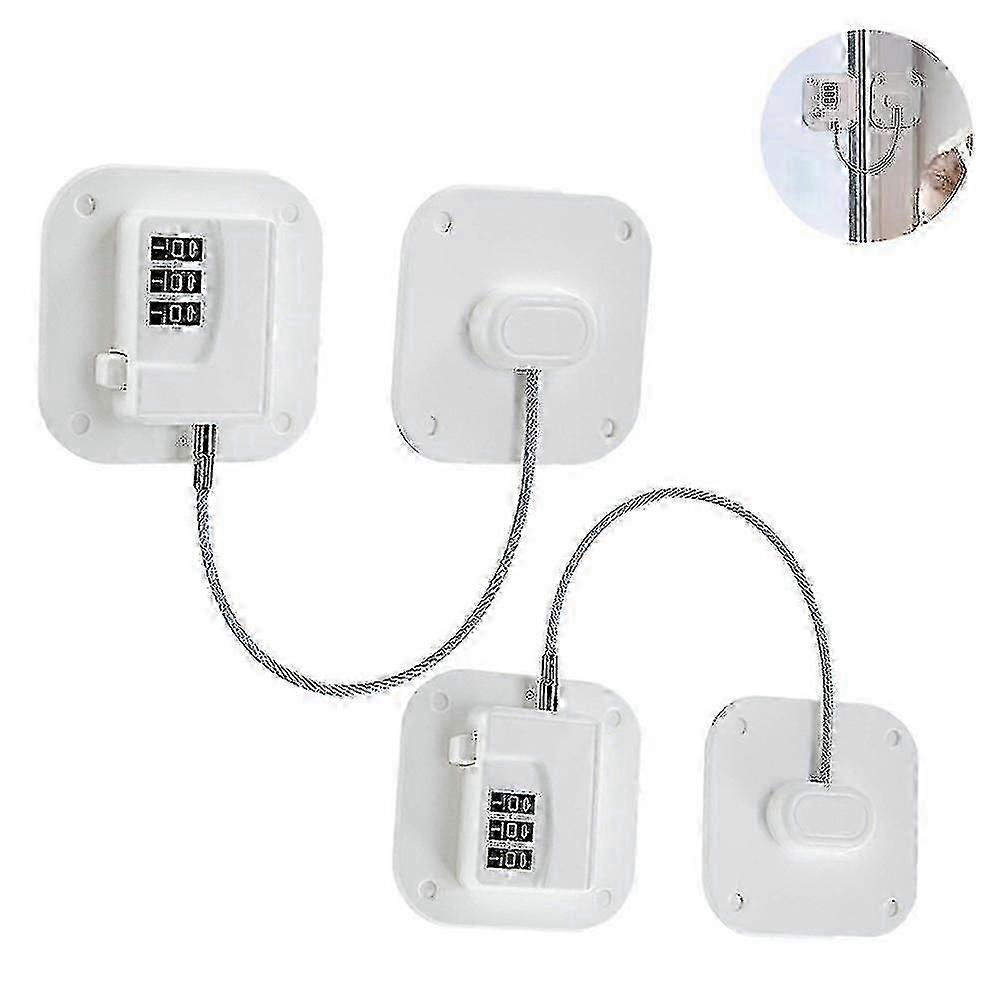 2 Pack Refrigerator Lock - Heavy Duty Combination Fridge Lock