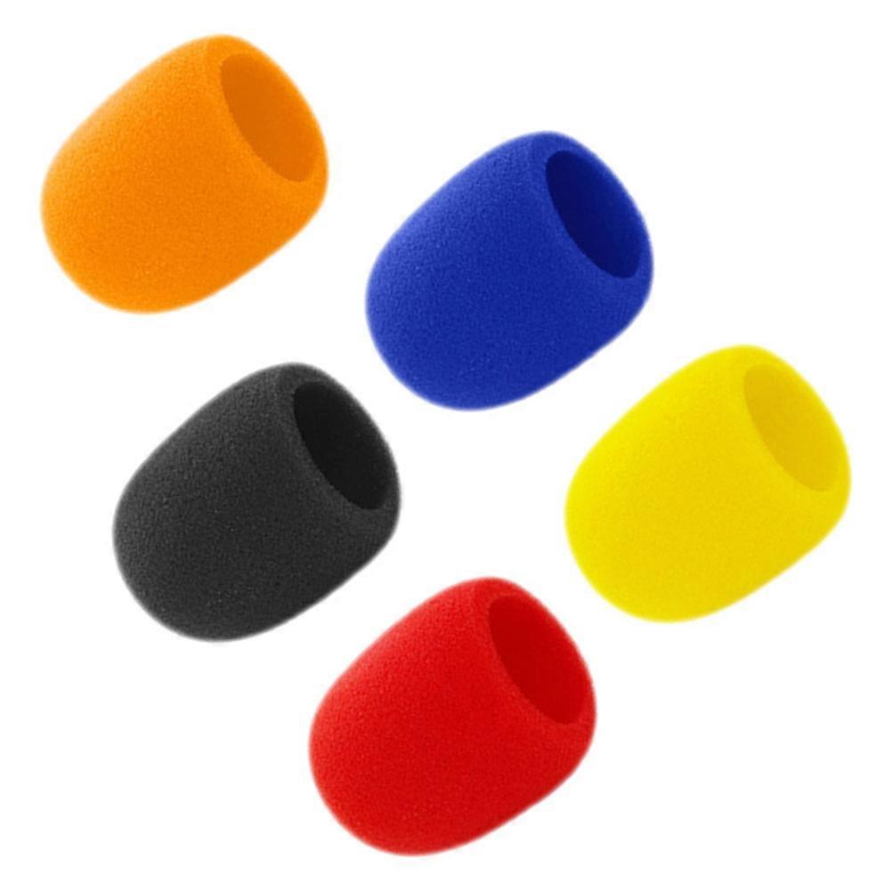 5Pcs Microphone Sponge Covers Mic Windscreens Colored Microphone Windscreen Shields