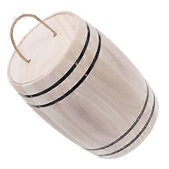1 peça de recipiente de madeira para caneta, organizador de mesa, suporte, ornamento de madeira, barril de madeira para grãos de café, chá, pequenos objetos (cor de madeira)