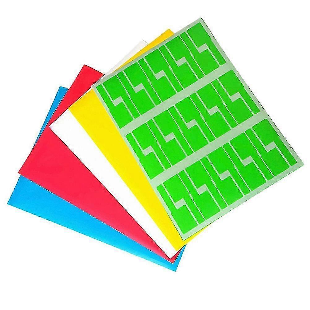Network Cable Labels Stickers P Shape for Cable Organization 30 Sheets Multicolor