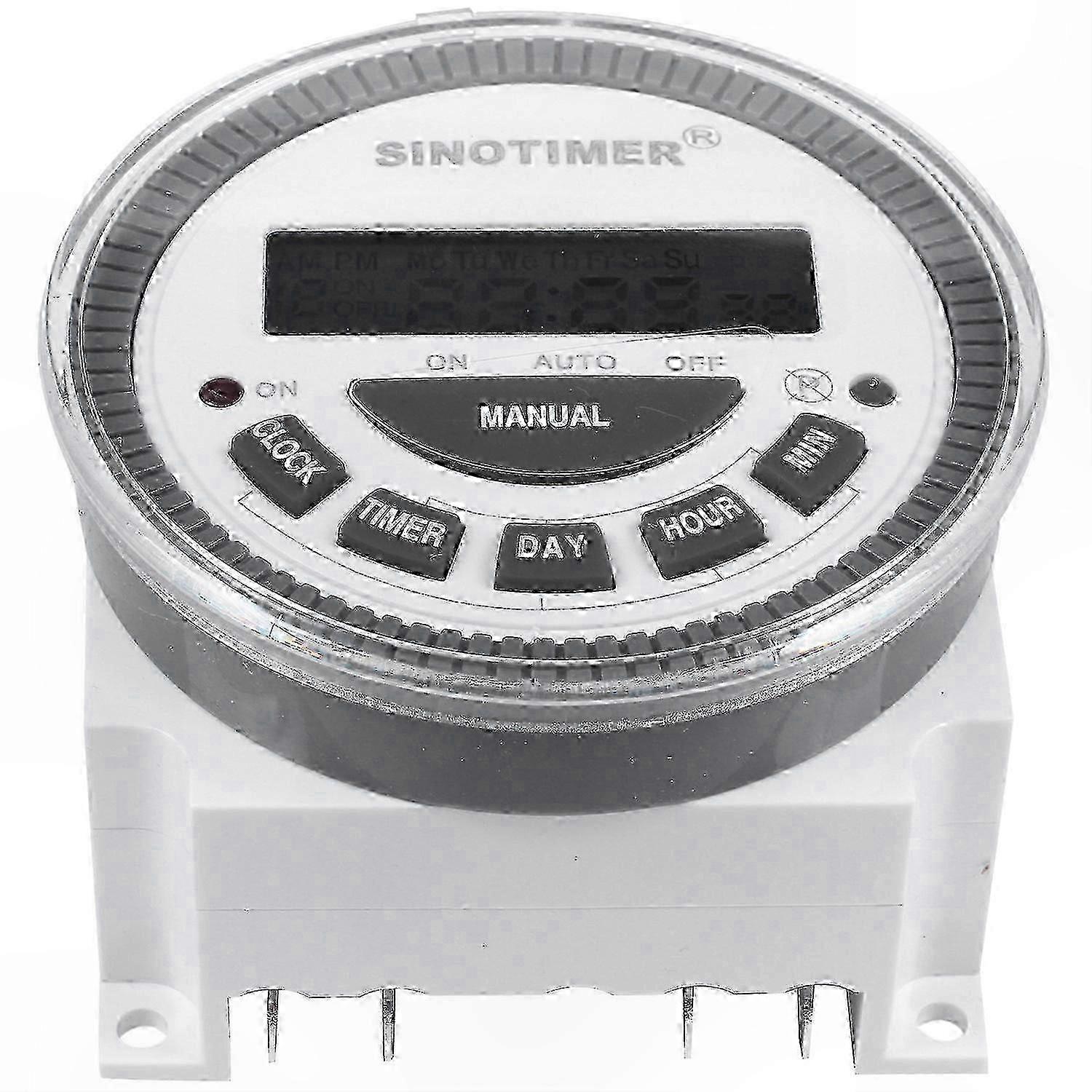 SINOTIMER TM-619H-2 7-Day Digital Programmable Timer Switch 220V-240V AC Lighting Control